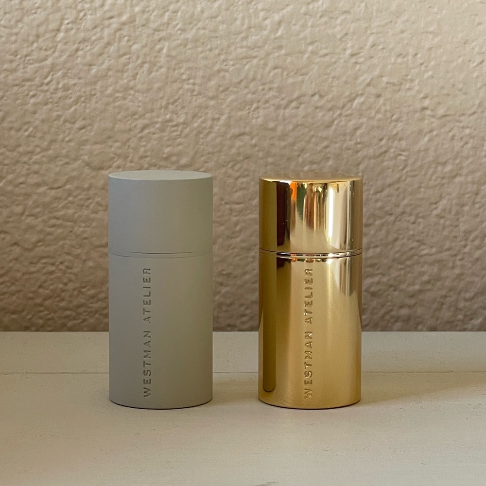 Westman Atelier Petite Blush Stick, Petite Lit Up Highlight Stick & Sample Card